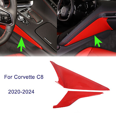 #ad Center Console Side Panel Trim Cover ABS Red For Corvette C8 2020 2024 $99.99