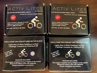 #ad Activ Life Bike Lights Wheel Colorful Lights 12quot; to 29quot; Wheels Waterproof $9.99