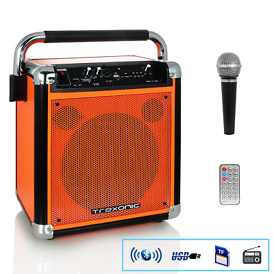 #ad Trexonic Wireless Portable Party Speaker w USB Recording FM Radio amp; Microphone O $86.33