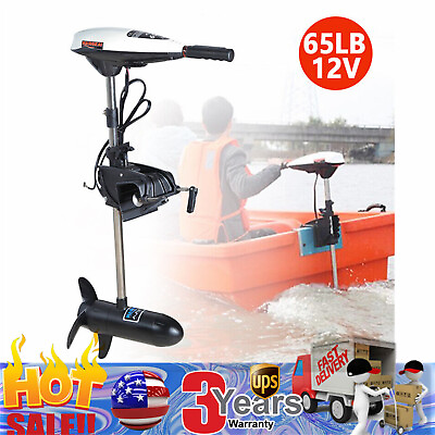 #ad Fit: Kayak 65lbs Thrust Electric Trolling Motor Saltwater Trolling Boat Motors $171.84