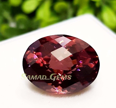 #ad 20 Ct Red Garnet High Quality Oval Checkerboard Loose Gemstone $18.25