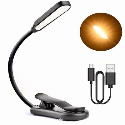 #ad USB Rechargeable Book Light Mini LED Reading Light with Flexible Clip Portable $12.84