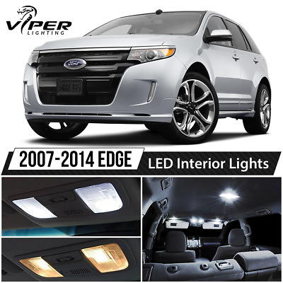 #ad 2007 2014 Ford Edge White Interior LED Lights Package Kit License Lights $13.99