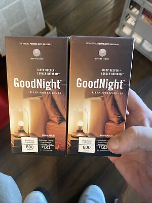 #ad Lot Of 2 NEW Lighting Science Good Night LED Bulb Sleep Enhancing Aid 600 Lumen $29.99