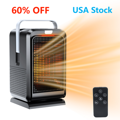 #ad Portable Electric Space Heater Garage Hot Air Fan for Large Room with Remote $47.99