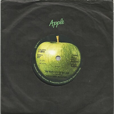 #ad Paul amp; Linda McCartney The Back Seat Of My Car 1971 Apple 7 inch vinyl single GBP 19.99