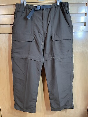 #ad The North Face Men’s Hiking Outdoor Nylon Cargo Pants Brown Size XL Buckle Zip $36.85