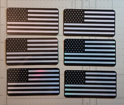 #ad USA Black Flag Holographic Vinyl stickers pack of 6 $6.00