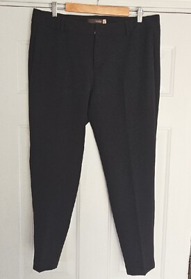 #ad Crosby Ankle Dress Pants 12 Black Tapered $10.98