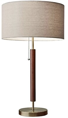 #ad Adesso Hamilton Table Lamp Walnut Antique Brass 3376 15 $69.99