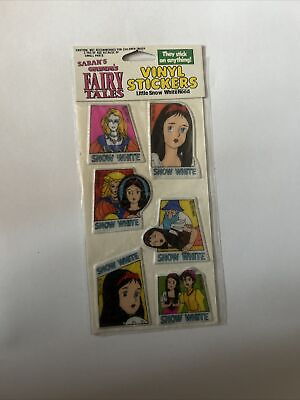 #ad VTG Snow White Vinyl Stickers Saban’s Grimm’s Fairy Tales Puffy Vintage 90s 80s $5.30
