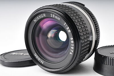 #ad Near MINT Cap Nikon Ai s AIS Nikkor 28mm f 2.8 MF Wide Angle Lens From JAPAN $210.99