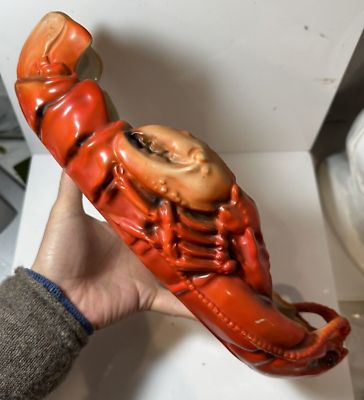 #ad Antique Turn Vienna Austria Lobster Large Hand Made Porcelain Serving Dish Bowl $260.99
