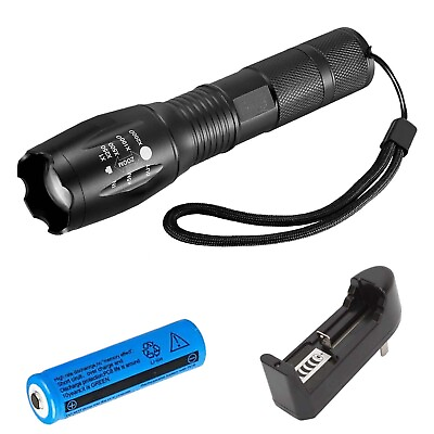 #ad 5 Modes LED Flashlight Zoomable Focus Torch Lamp USA $6.99