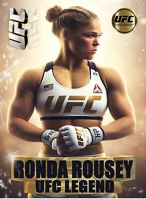 #ad RONDA ROUSEY Custom Gold MMA Rookie CARD UFC LEGEND Woman#x27;s Champion $10.50