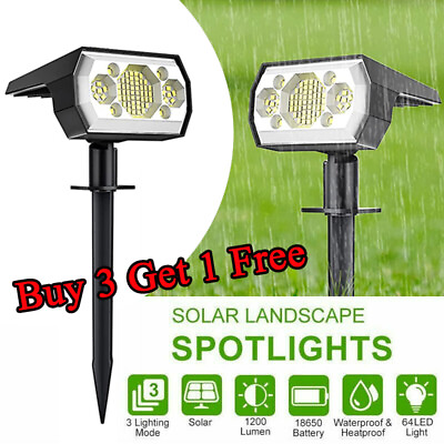 #ad LED Solar Spot Lights Wall Lights 64 LED Outdoor Garden Waterproof Security Lamp $13.99