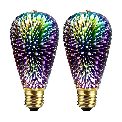 #ad 2 Pack 3D Light Effect LED Light Bulb Multicolor Light Bulb Disco Light Bulb $16.30