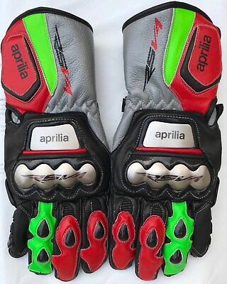 #ad Customisable Aprilia Motorbike Racing Gloves Motorcycle Leather Riding Gloves $85.00