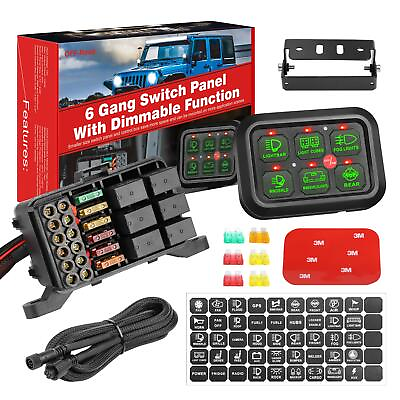 #ad 6 Gang Switch Panel Automatic Dimmable Universal Electronic Relay System Circuit $89.95