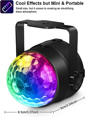 #ad Sound Activated Party Lights with Remote Control Dj Lighting Disco Ball Strobe $9.99
