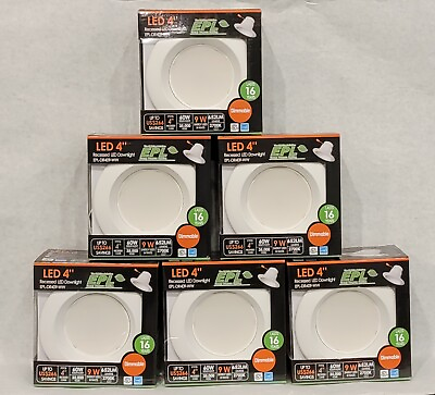 #ad Recessed Light Retrofit Kit 4quot; LED QTY 6 downlight Dimmable 2700K New Lighting $39.99