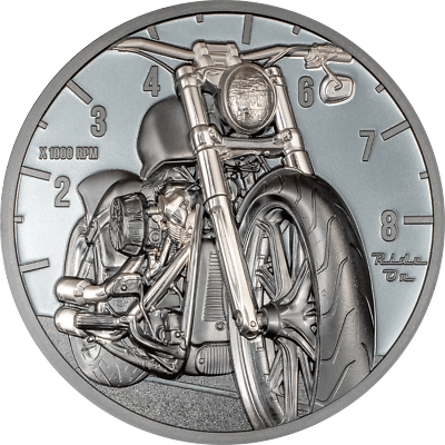 #ad 2024 Cook Islands The Journey Motorbike 2 oz Silver Black Proof Coin $198.90