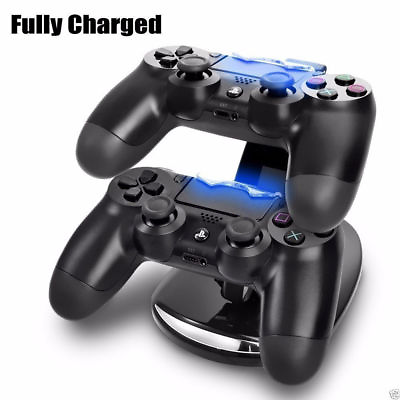 #ad Dual LED Charger Station For PS4 PlayStation4 Controller Fast USB Charging Dock $8.99