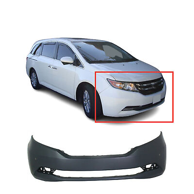 #ad Front Bumper Cover For 2011 2017 Honda Odyssey w fog lamp park aid holes $134.87