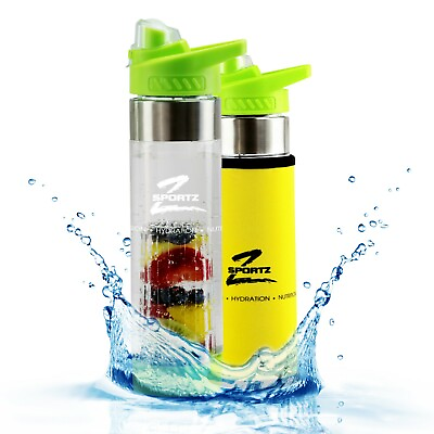 #ad fruit infuser water bottle bottom Loading Fruit Infuser with Insulation Sleeve $13.49