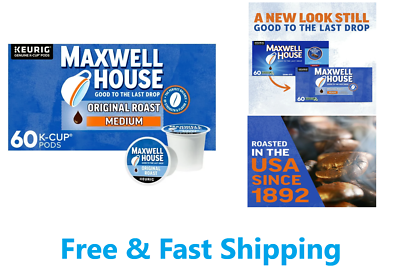 #ad Maxwell House Original Roast Medium Roast K Cup® Coffee Pods 60 ct. Box $21.40