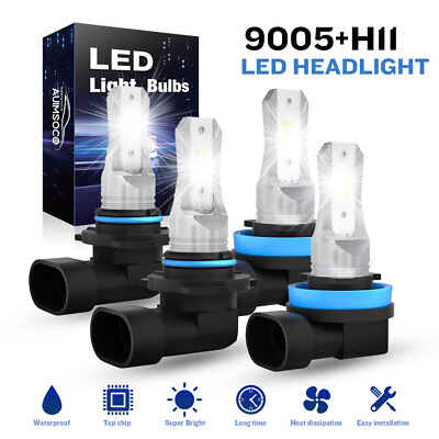 #ad For Ford Transit 250 2015 2016 2019 LED Headlights High Low Beam White Bulbs Kit $32.99
