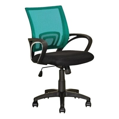 #ad Pemberly Row Workspace Mesh Fabric Back Swivel Office Chair in Teal Blue $135.09