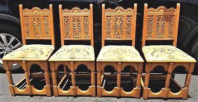 #ad Antique Dining Chairs Spanish Revival $1195.00