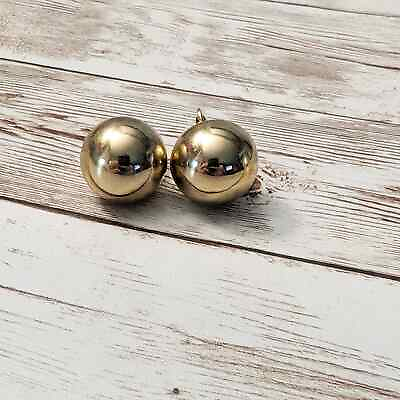 #ad Vintage Clip On Earrings 0.75quot; Gold Tone Ball $13.99