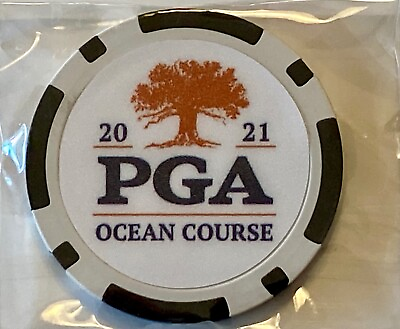 #ad PGA Championship 2021 Ocean Course Clay Poker Chip Golf Ball Marker $10.95