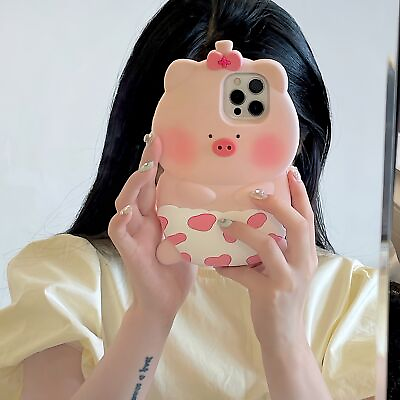 #ad Cartoon Cute Little Pig Rubber Phone Case Cover For iPhone 11 12 13 14 Pro Max $12.89