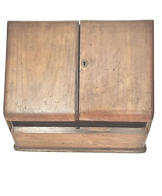 #ad Antique 1900’s English Wood Travel Writing Desk amp; Document storage $155.00
