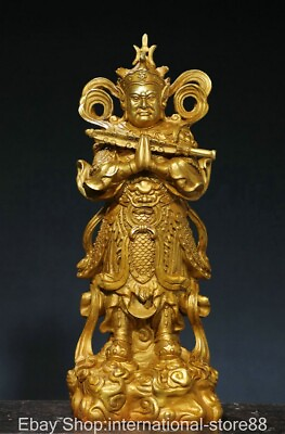 #ad 16quot; Old Chinese Buddhism Copper Gilt RoderickWhitfield Buddha Sculpture $399.00
