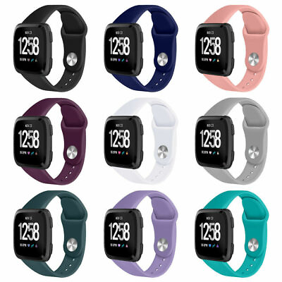 #ad New For Fitbit Versa 2 1 Lite Silicone band Sport Wrist Bands Soft Watch Strap $6.99