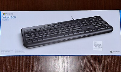 #ad Microsoft Wired 600 Keyboard For Windows Computer PORTUGUESE SPANISH ANB 00005 $15.00