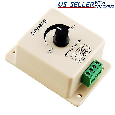 #ad Manual Dimmer Switch for LED Strip Light 12V 8A Mountable with Terminals $6.39