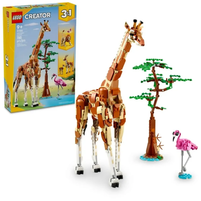 #ad LEGO Creator 3 in 1 Wild Safari Animals Set GiraffeGazelles or Lion Toy 31150 $59.55
