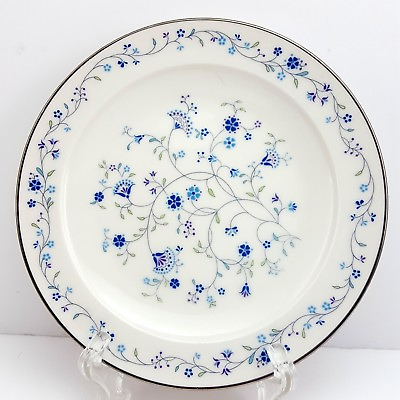 #ad Noritake Serene Garden Bread and Butter Plate 6.25in White w Blue Floral $9.00