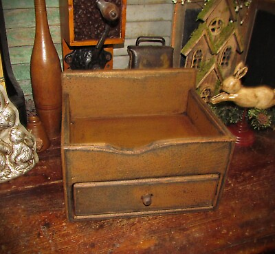 #ad Primitive Vtg Style Country Cottage Wooden Apothecary Drawer Cabinet Cubby Riser $74.88