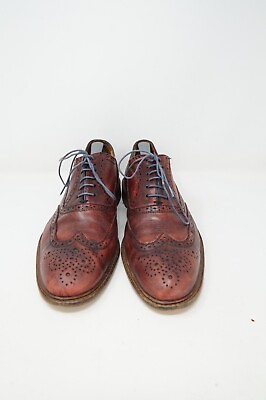 #ad Allen Edmonds Men#x27;s McAllister Wing Tip Brogue Chili Leather Oxford Shoes 9 $69.99