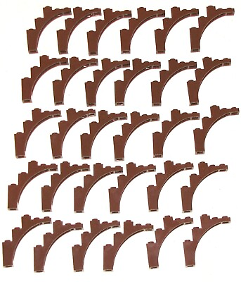 #ad LEGO LOT OF 30 NEW REDDISH BROWN ARCH CASTLE PIECES 1 X 5 X 4 TREE BRANCH $9.99