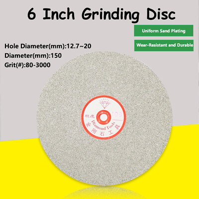 #ad 6 Inch 150mm Diamond Coated Flat Lap Wheel Polishing Grinding Disc 80 3000 Grit $15.33