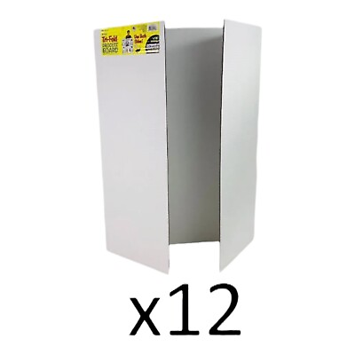 #ad 12 Pack Royal Brites White Tri Fold Project Board 28quot; x 40quot; Self Standing *Read* $60.79