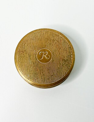 #ad Vintage Revlon Rouge Compact Brass Powder Puff $16.00