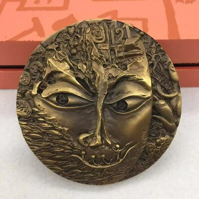 #ad China 80MM Brass Paul Klee Medal China Shanghai Mint Paul Klee Medal 80MM $65.00